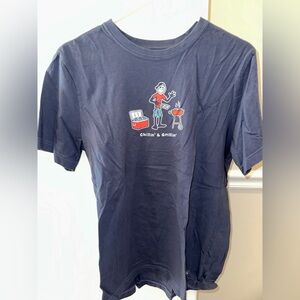 Life Is Good Blue Chillin’ & Grillin’ T-Shirt Size Medium